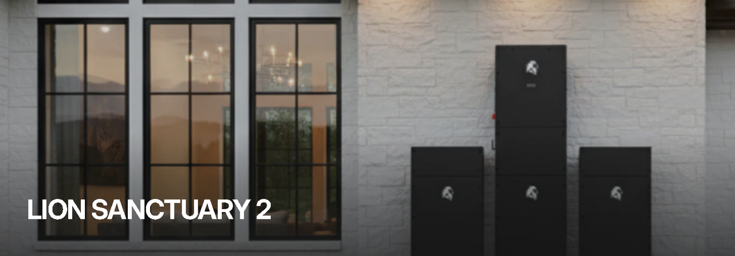 Lion Sanctuary 2™ Indoor | 12kW Hybrid Inverter + 14.3kWh LFP Battery | Home Backup Power System